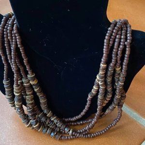 5 Strand Balinese Brown Necklace